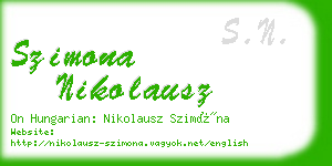 szimona nikolausz business card